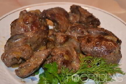 Жареная куриная печень