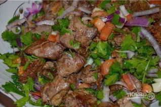 Жареная печень по-грузински