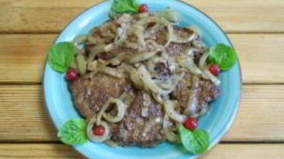 жареная печень с луком