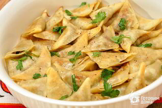 Кундюмы — постные пельмени с грибной начинкой