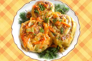 Ленивые пельмени с тыквой и фаршем