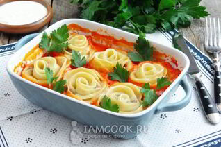 Ленивые пельмени в духовке