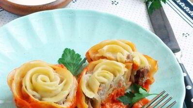 ленивые пельмени в духовке