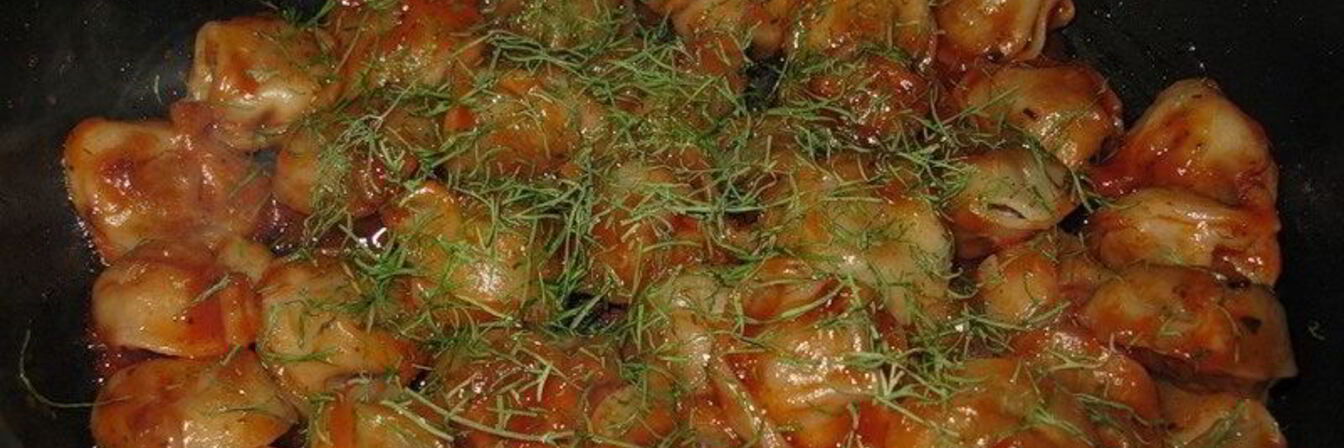 Вкусные жареные пельмени