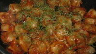 вкусные жареные пельмени