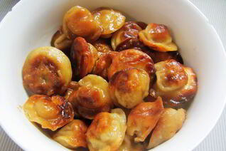 Жареные пельмени