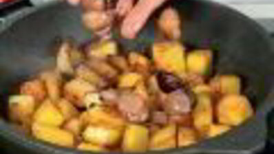 азербайджанский плов с бараниной, тыквой и каштанами