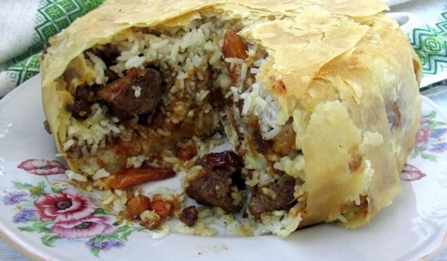 Рецепт азербайджанского плова шах в лаваше