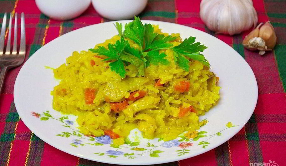 Рецепт острого плова с курицей