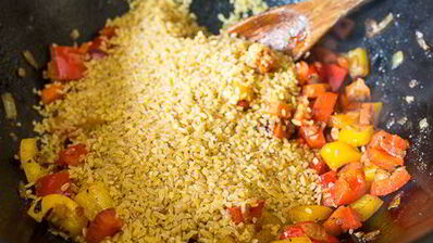 пилав из булгура с овощами