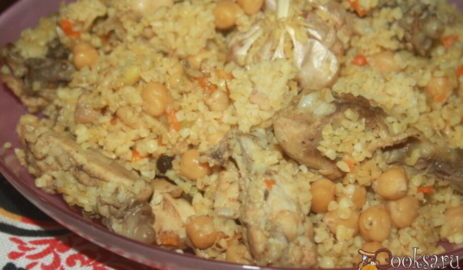 Рецепт пилава из курятины с булгуром и нутом