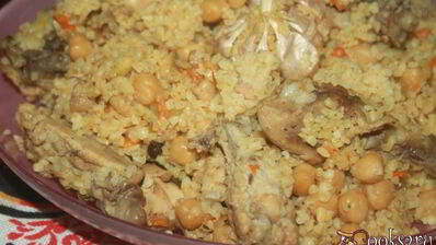 пилав из курятины с булгуром и нутом