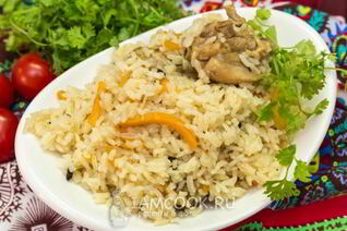 Плов из курицы в казане