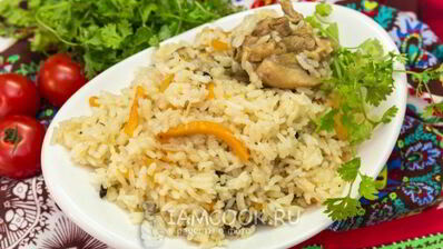 плов из курицы в казане