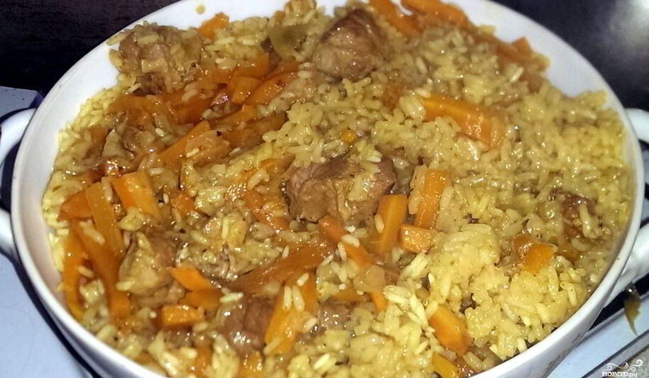 Рецепт плова из свинины в утятнице