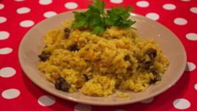 плов с белыми грибами