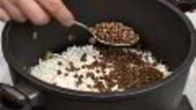 плов с чечевицей и овощами