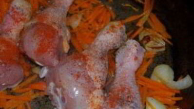 плов с курицей и баклажанами