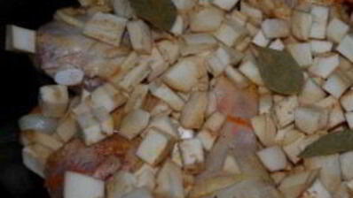 плов с курицей и баклажанами