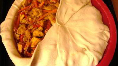 плов в слоеном тесте