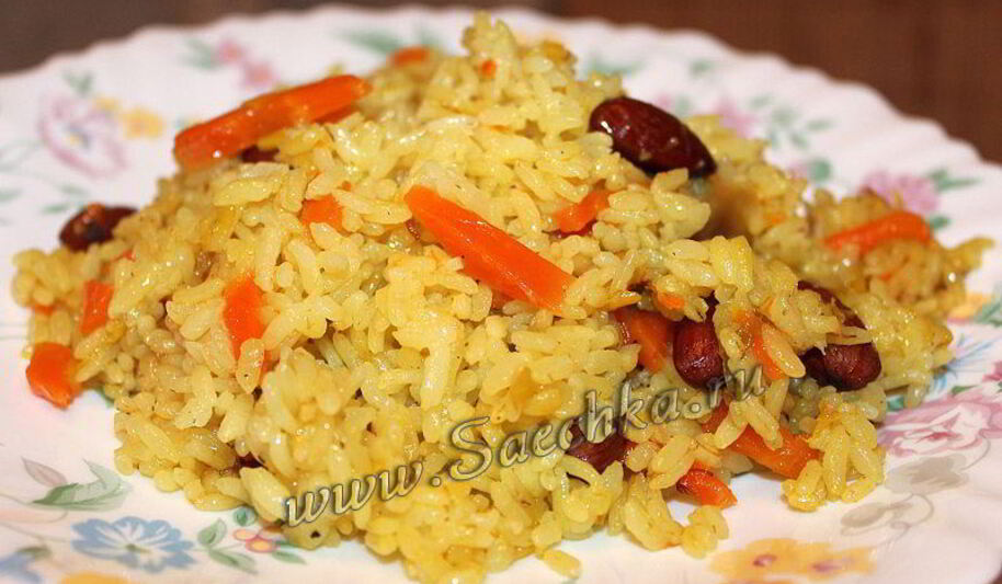 Рецепт постного плова в мультиварке