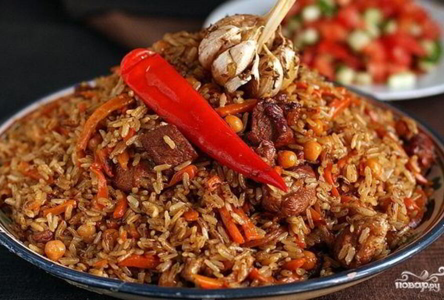 Узбекский плов с нутом