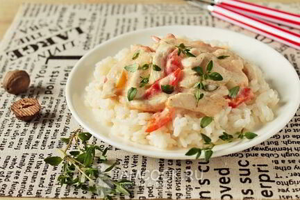 Фрикасе из курицы с овощами