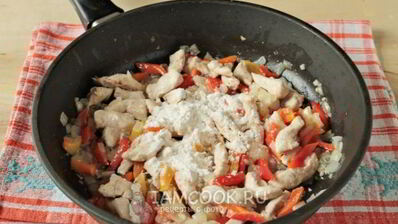 фрикасе из курицы с овощами