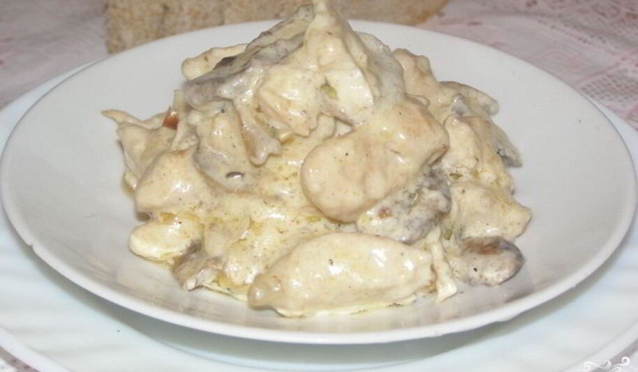 Рецепт фрикасе из курицы с шампиньонами