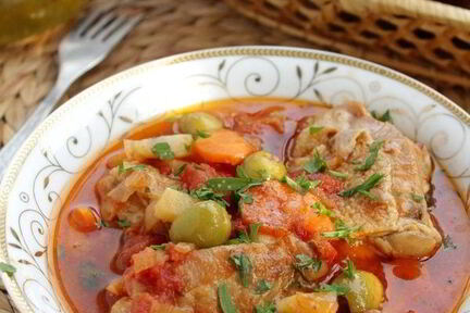 Фрикасе из курицы в томате