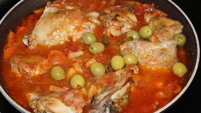 фрикасе из курицы в томате