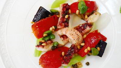 капоната с морепродуктами