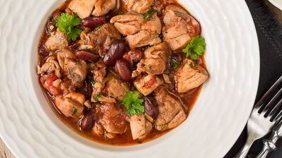 куриное рагу с фасолью