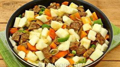 овощное рагу с говядиной