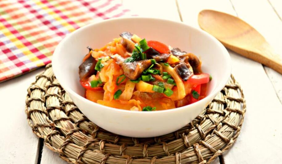 Рецепт овощного рагу с картофелем и грибами