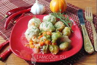 Овощное рагу с тефтелями