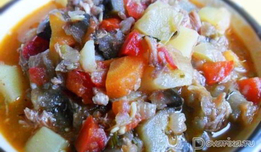 Рецепт овощного рагу с тушенкой
