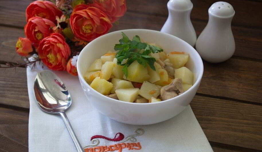 Рецепт рагу из курицы с картошкой