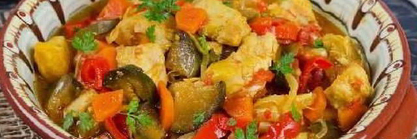 Рагу из курицы с овощами