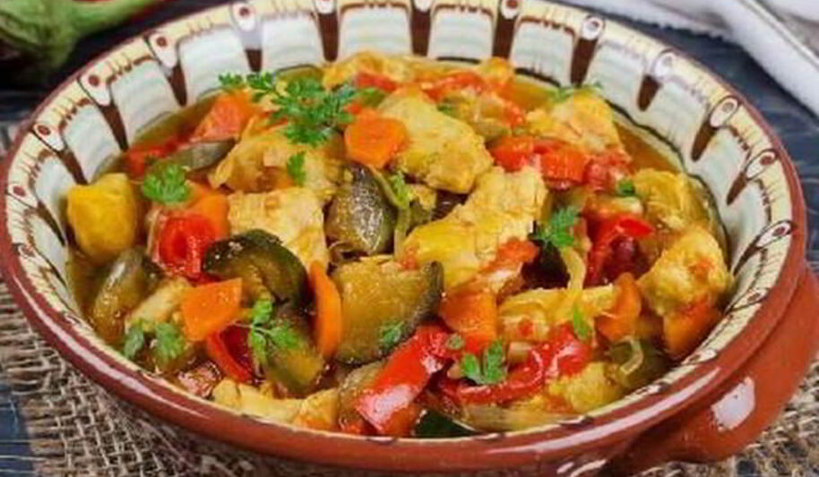 Рецепт рагу из курицы с овощами