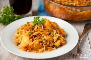 Рагу из патиссонов и кабачков