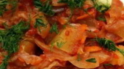 рагу из патиссонов и кабачков