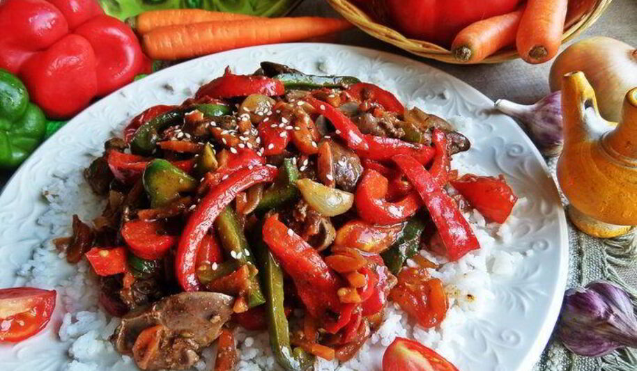 Рецепт рагу иза печенок с овощами