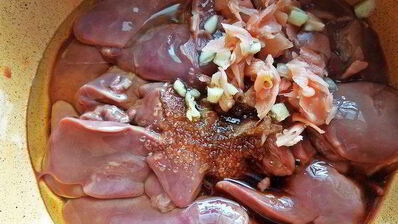 рагу из печенки с овощами