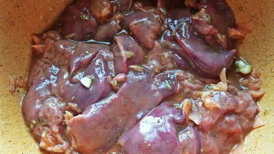 рагу из печенки с овощами