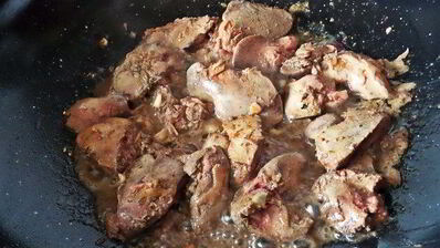 рагу из печенки с овощами