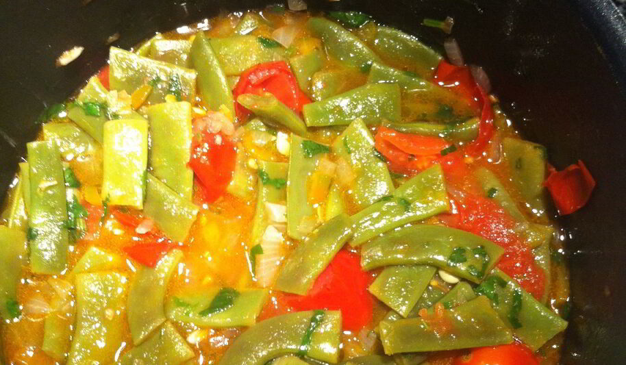 Рецепт рагу из свежей зеленой фасоли