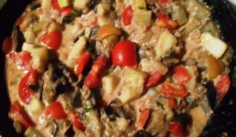 Рецепт рагу овощного баклажаны в сметане