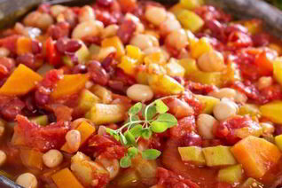 Рагу с фасолью и овощами