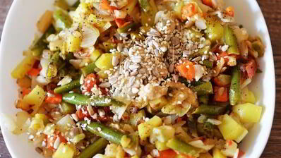 рагу с кунжутной пастой